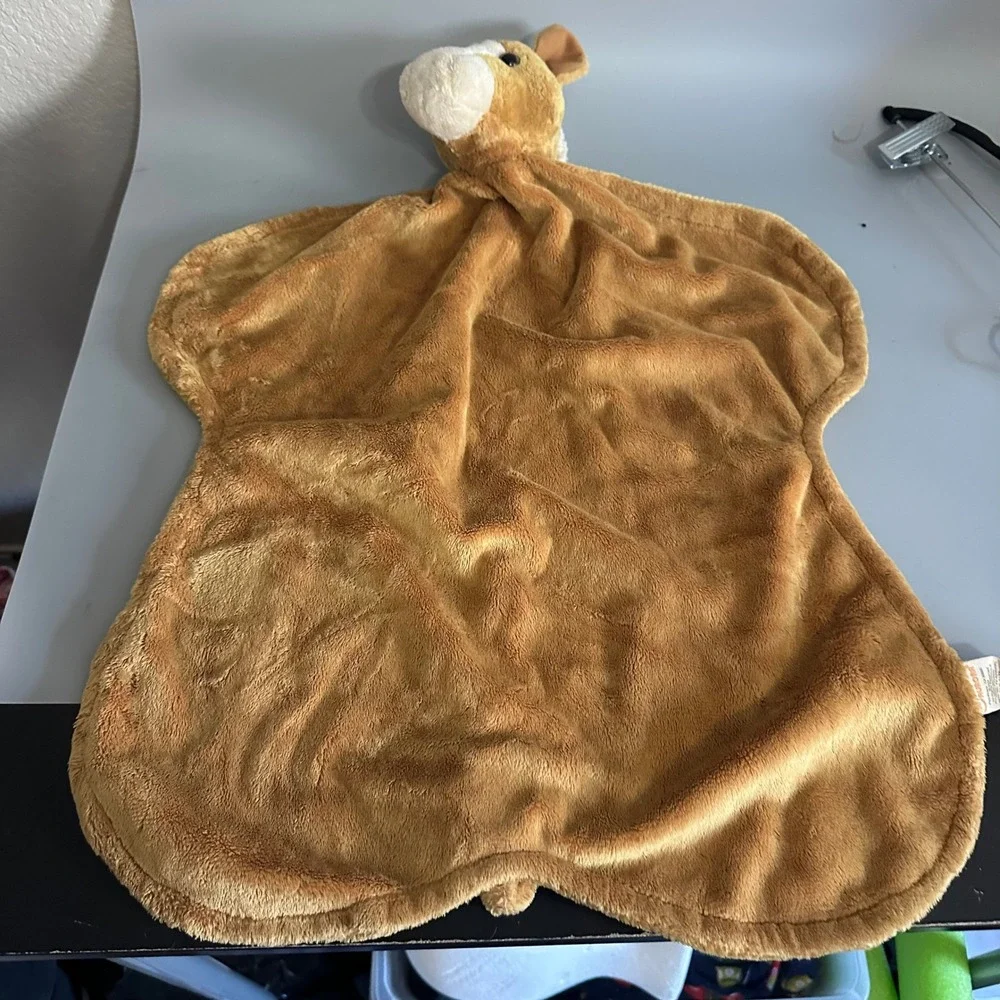 Aurora World Tan White Horse Plush Baby Security Blanket Lovey 2004 Pony Blanket